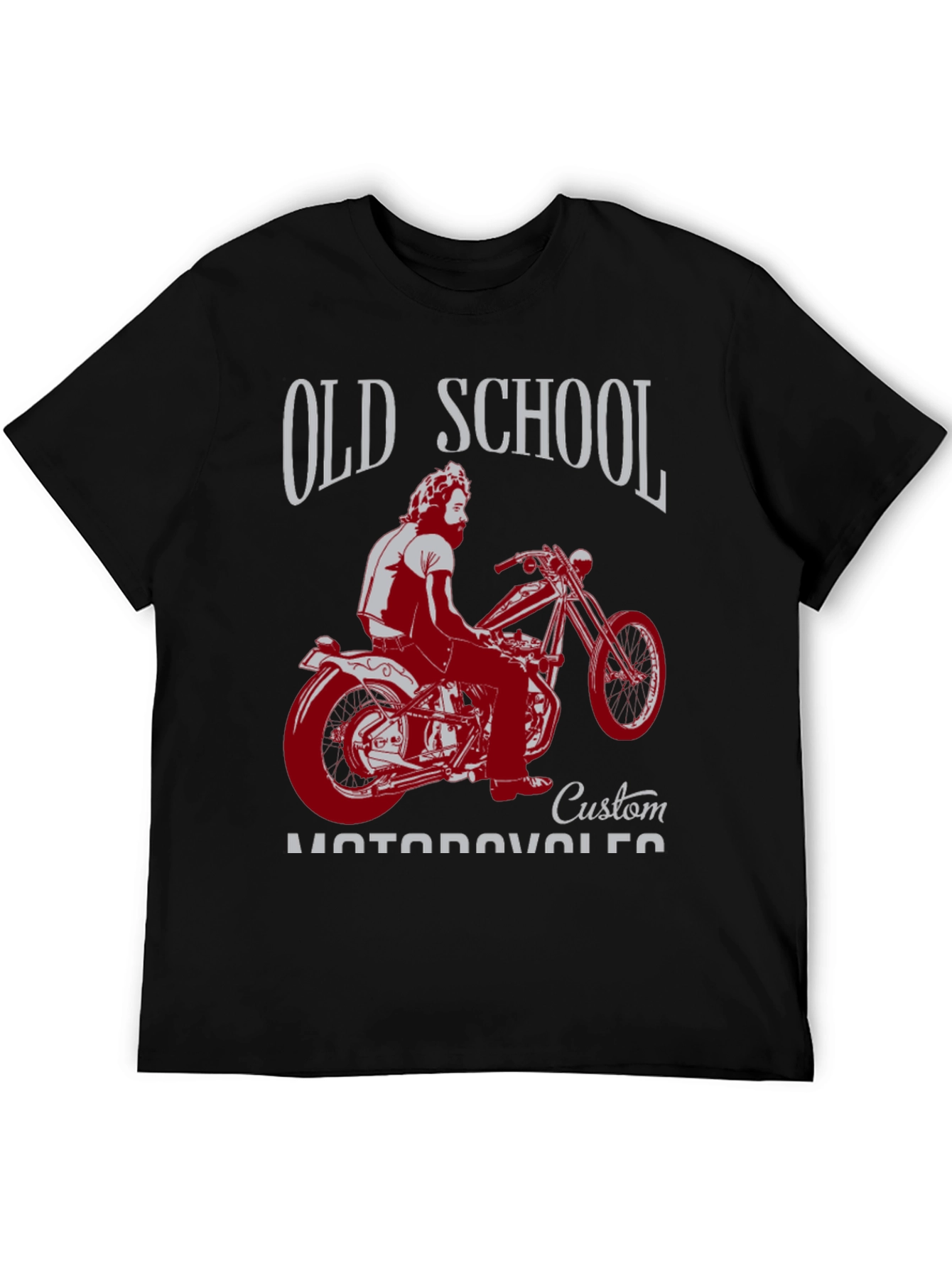 Old School Custom Motorcycle Graphic T-Shirt