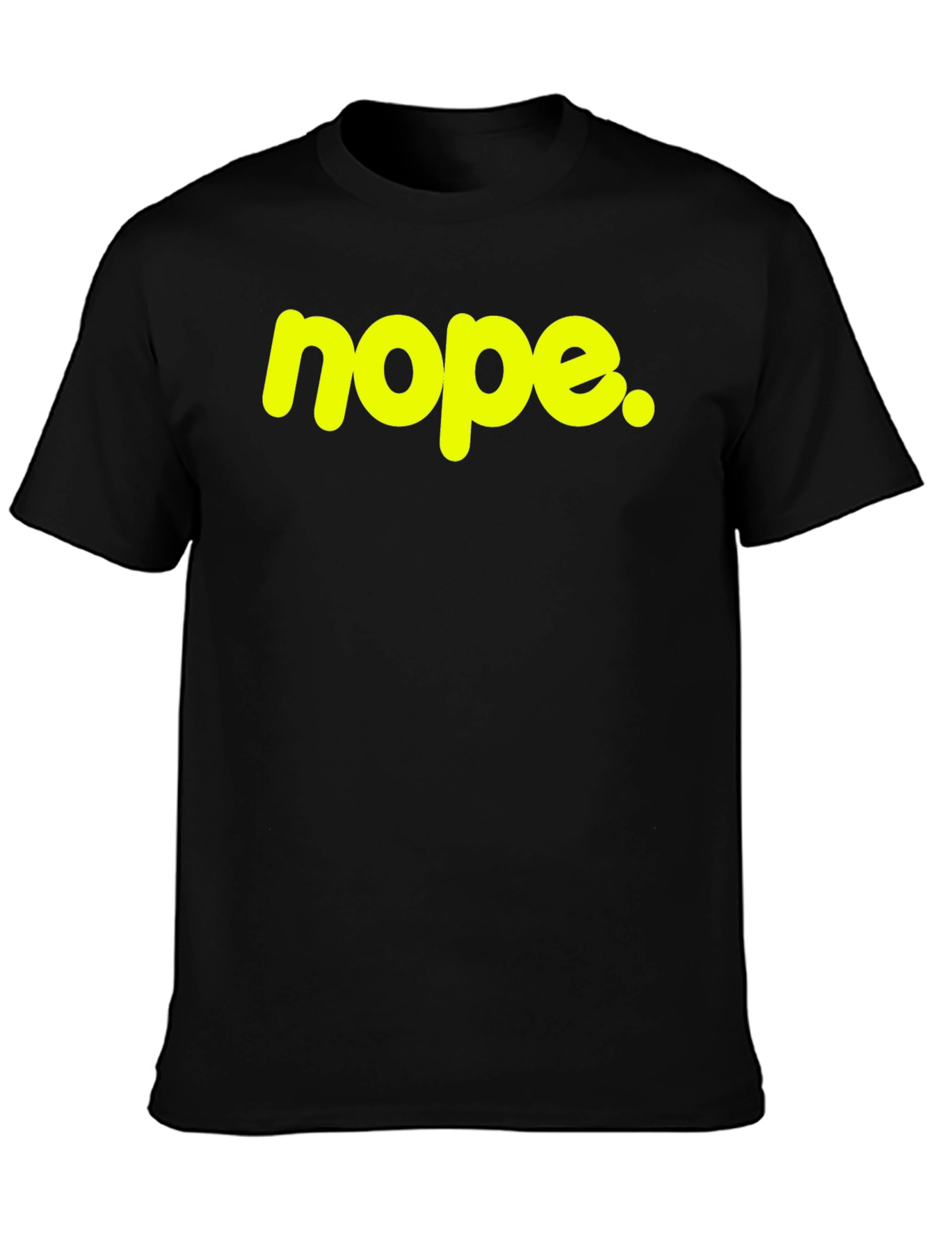 Nope Graphic Tee - Casual Black Cotton T-Shirt