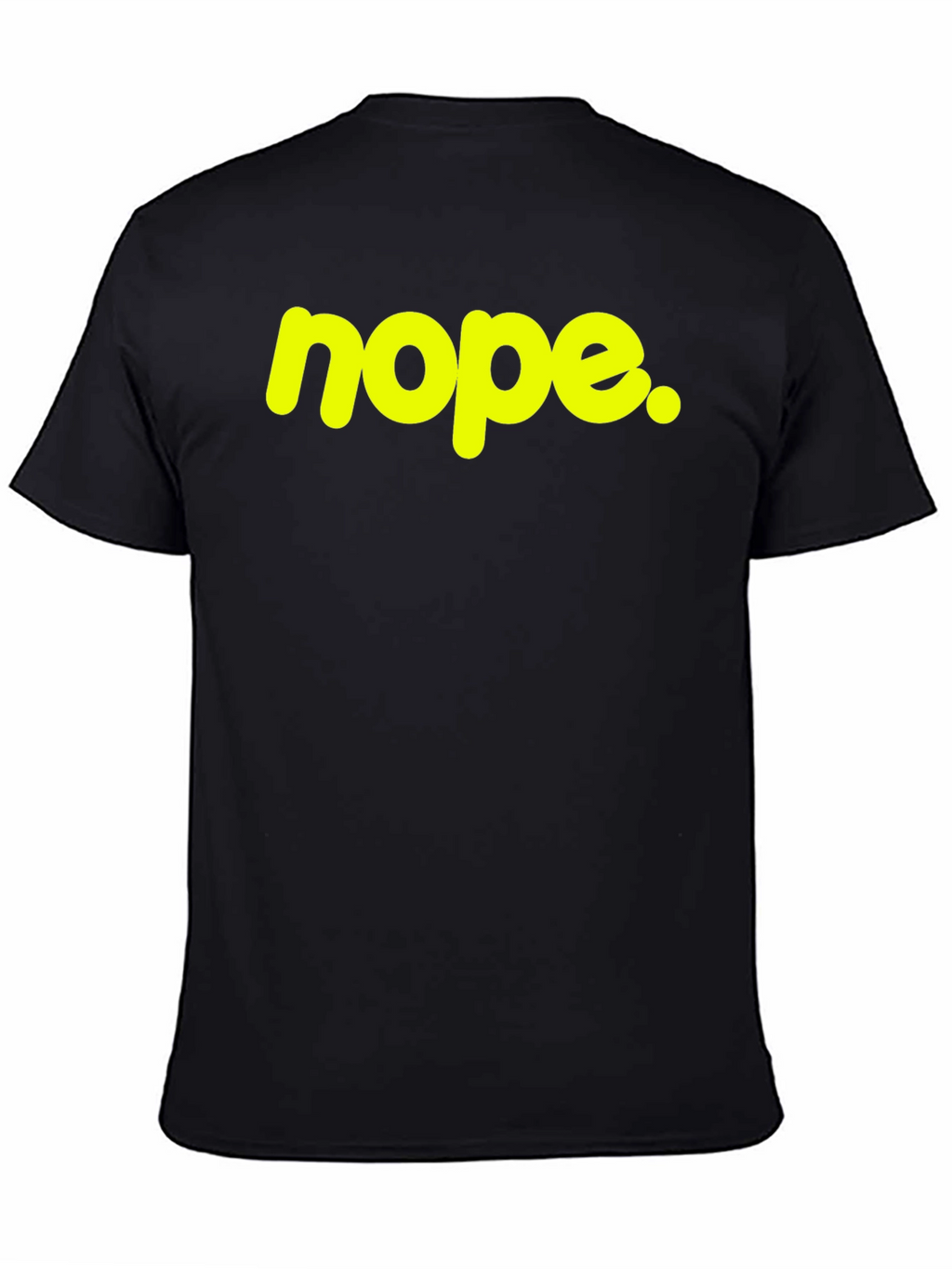 Nope Graphic Tee - Casual Black Cotton T-Shirt