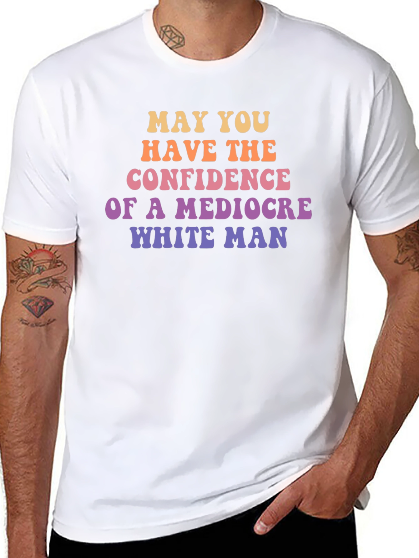 Mediocre White Man Confidence Graphic Tee