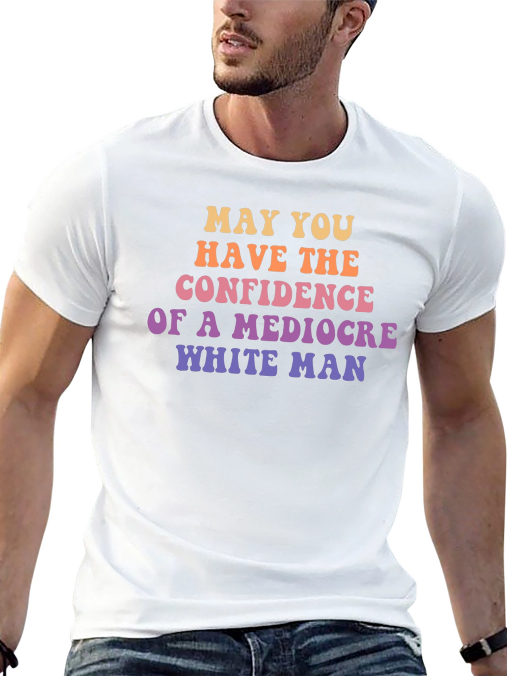 Mediocre White Man Confidence Graphic Tee
