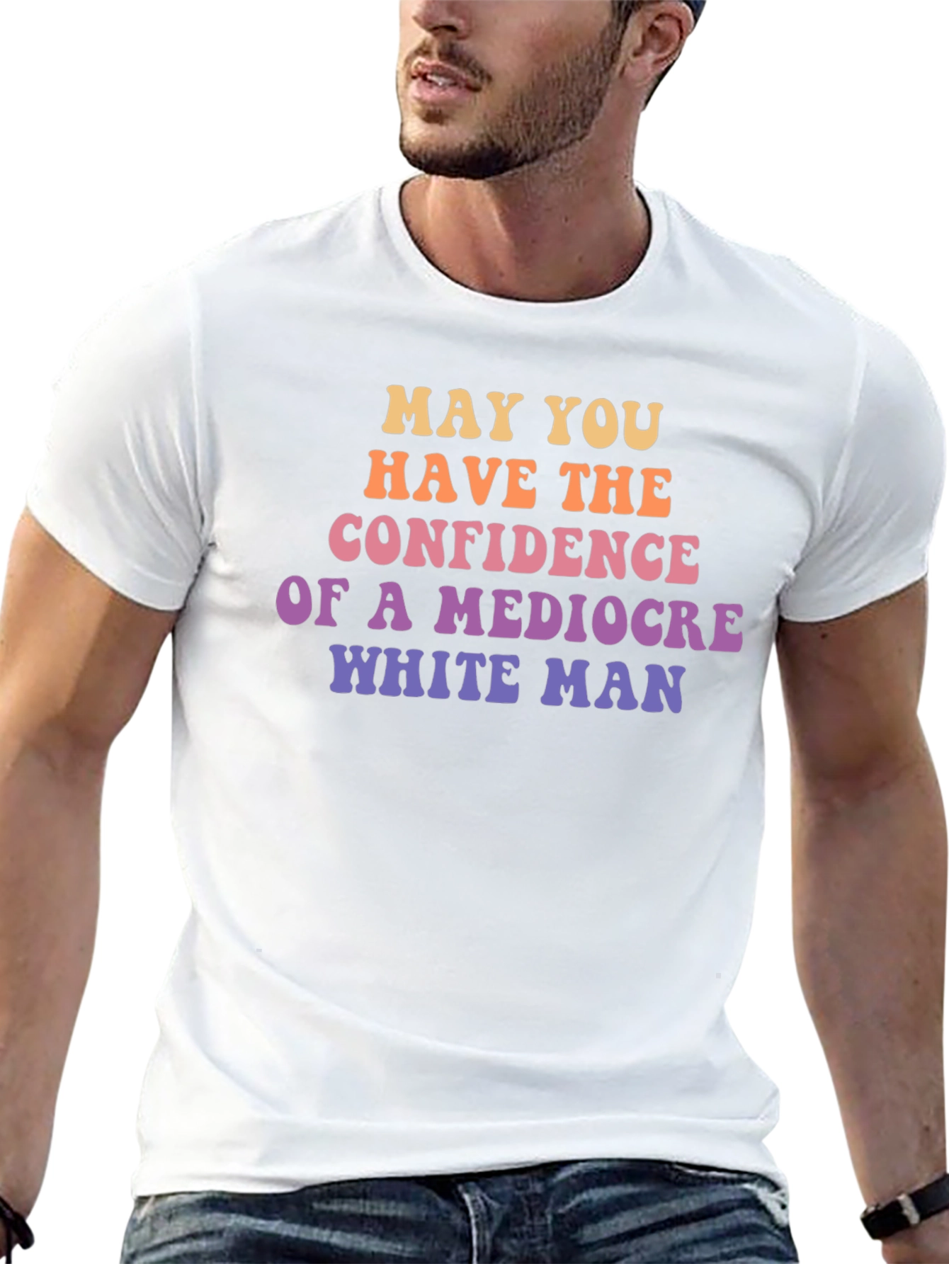 Mediocre White Man Confidence Graphic Tee