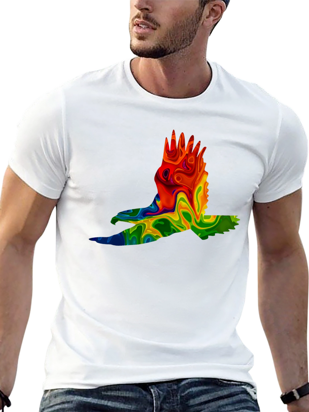 Psychedelic Eagle Graphic Tee