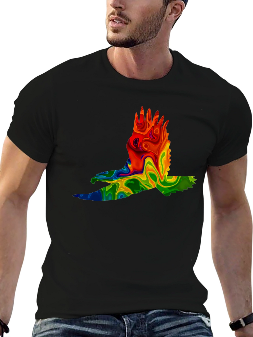 Psychedelic Eagle Graphic Tee