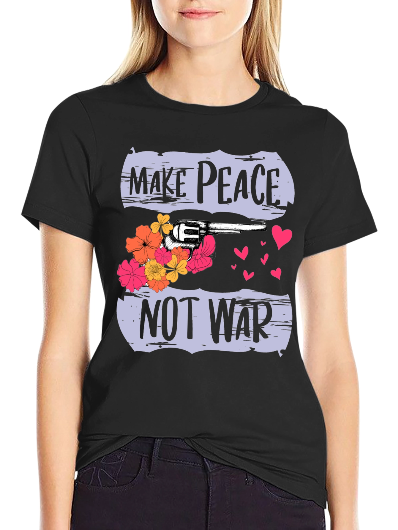 Make Peace Not War Graphic T-Shirt - Peace Activism Tee