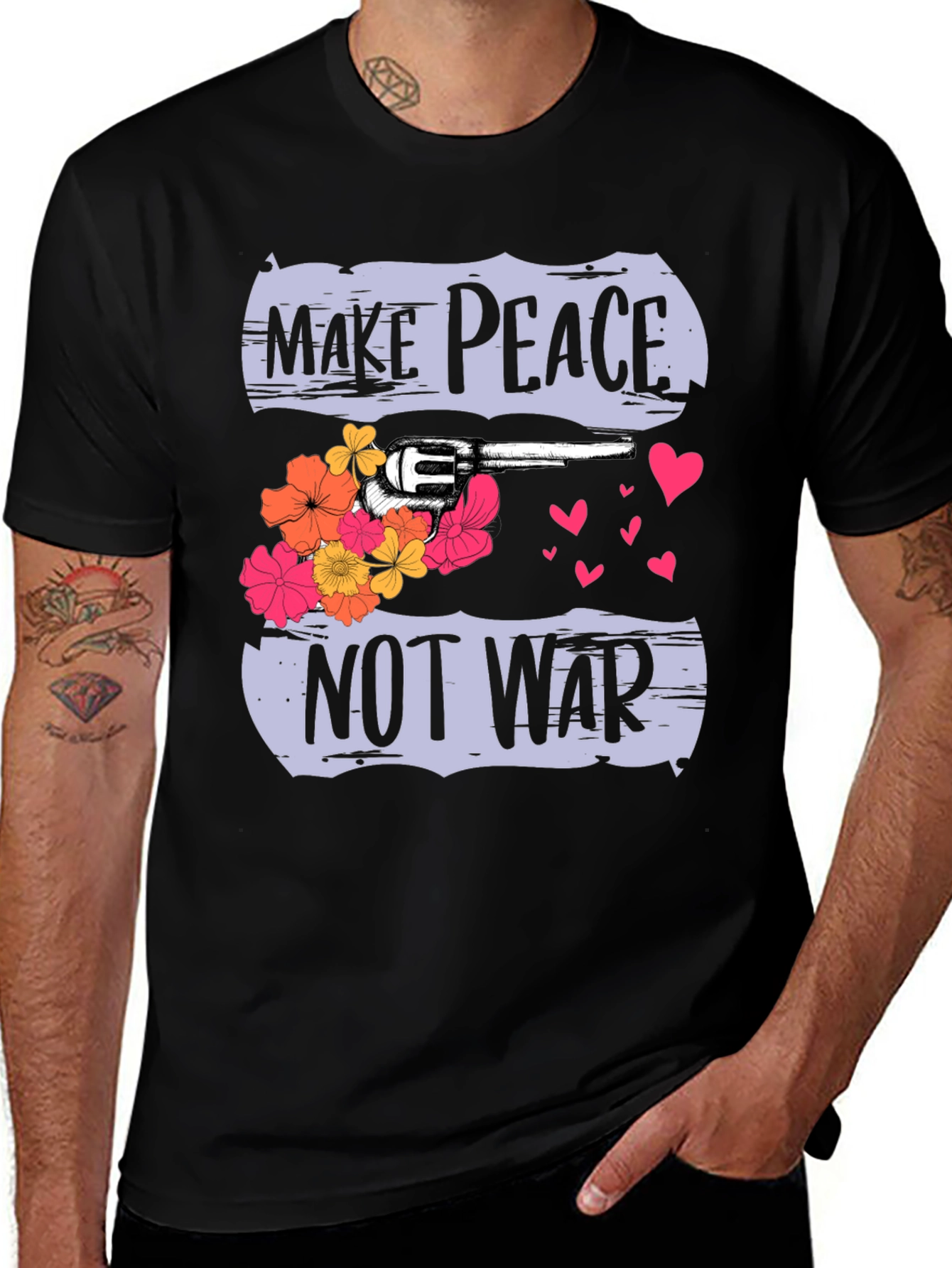 Make Peace Not War Graphic T-Shirt - Peace Activism Tee