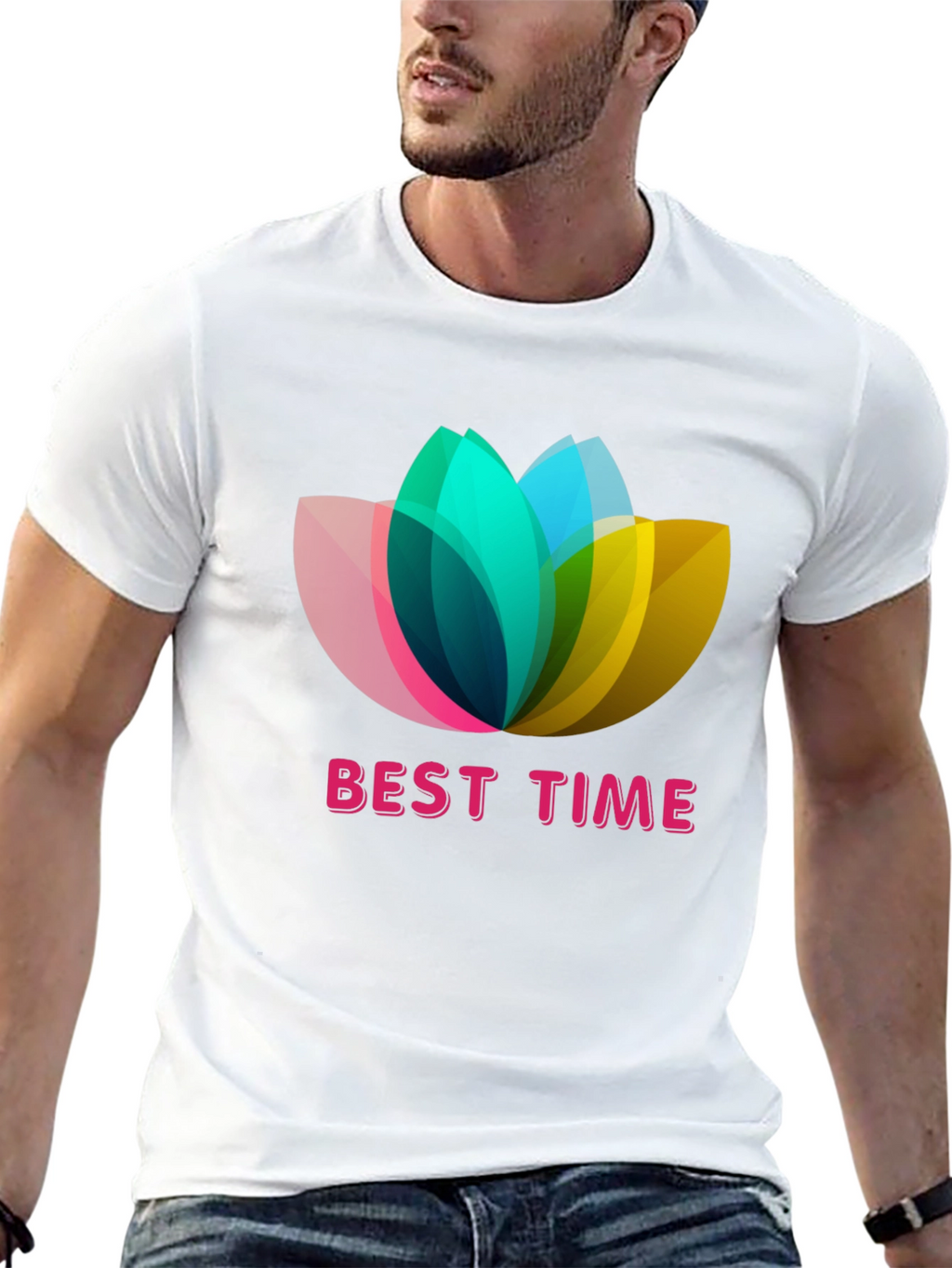 Best Time Lotus Flower Graphic T-Shirt