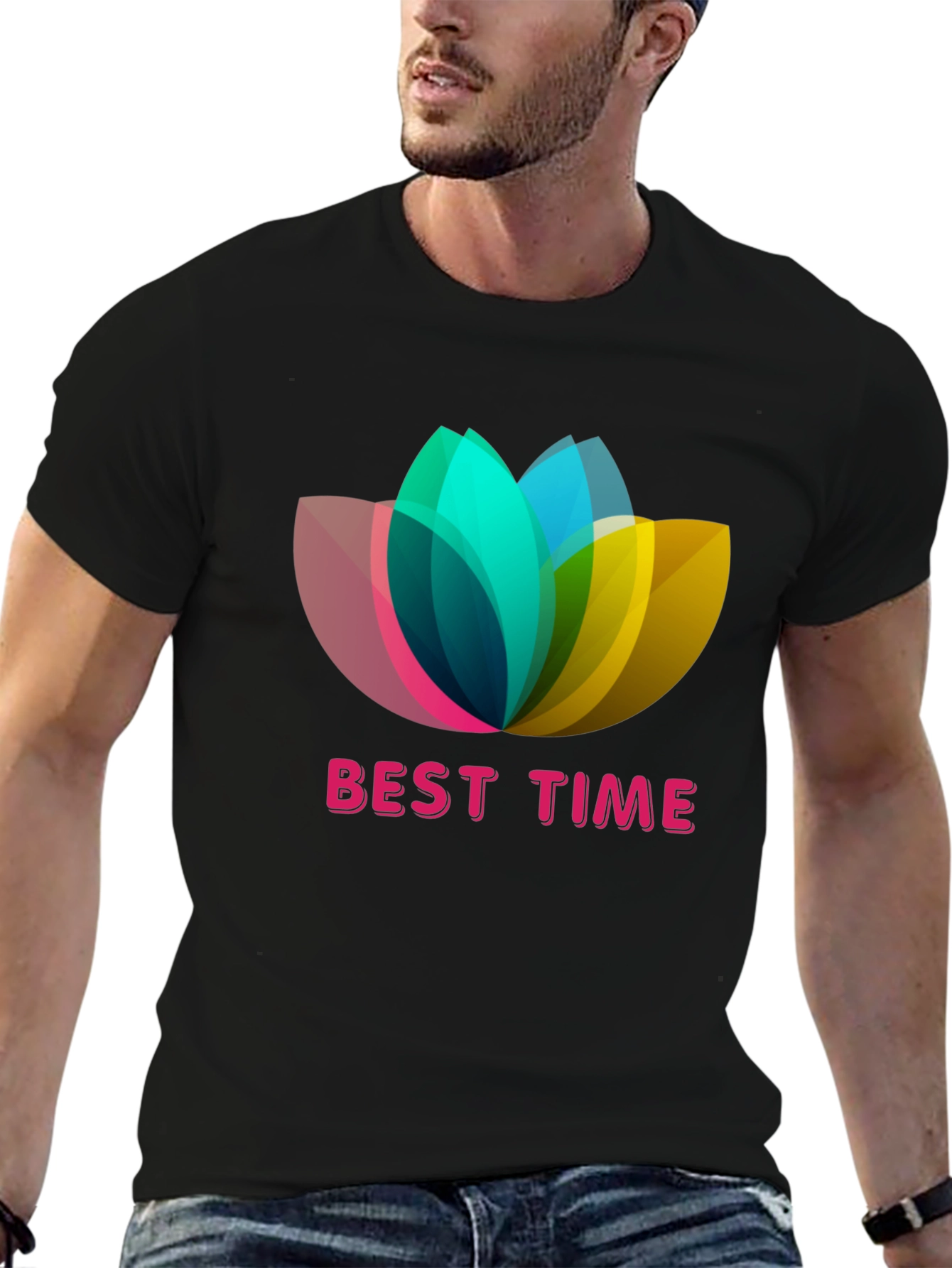 Best Time Lotus Flower Graphic T-Shirt