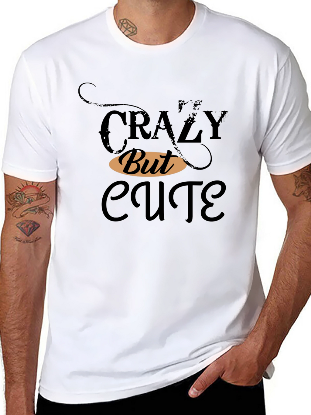 Crazy But Cute Graphic T-Shirt