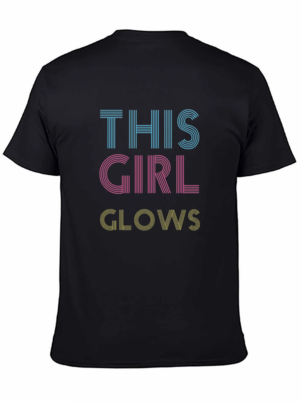 This Girl Glows Graphic Tee - Black