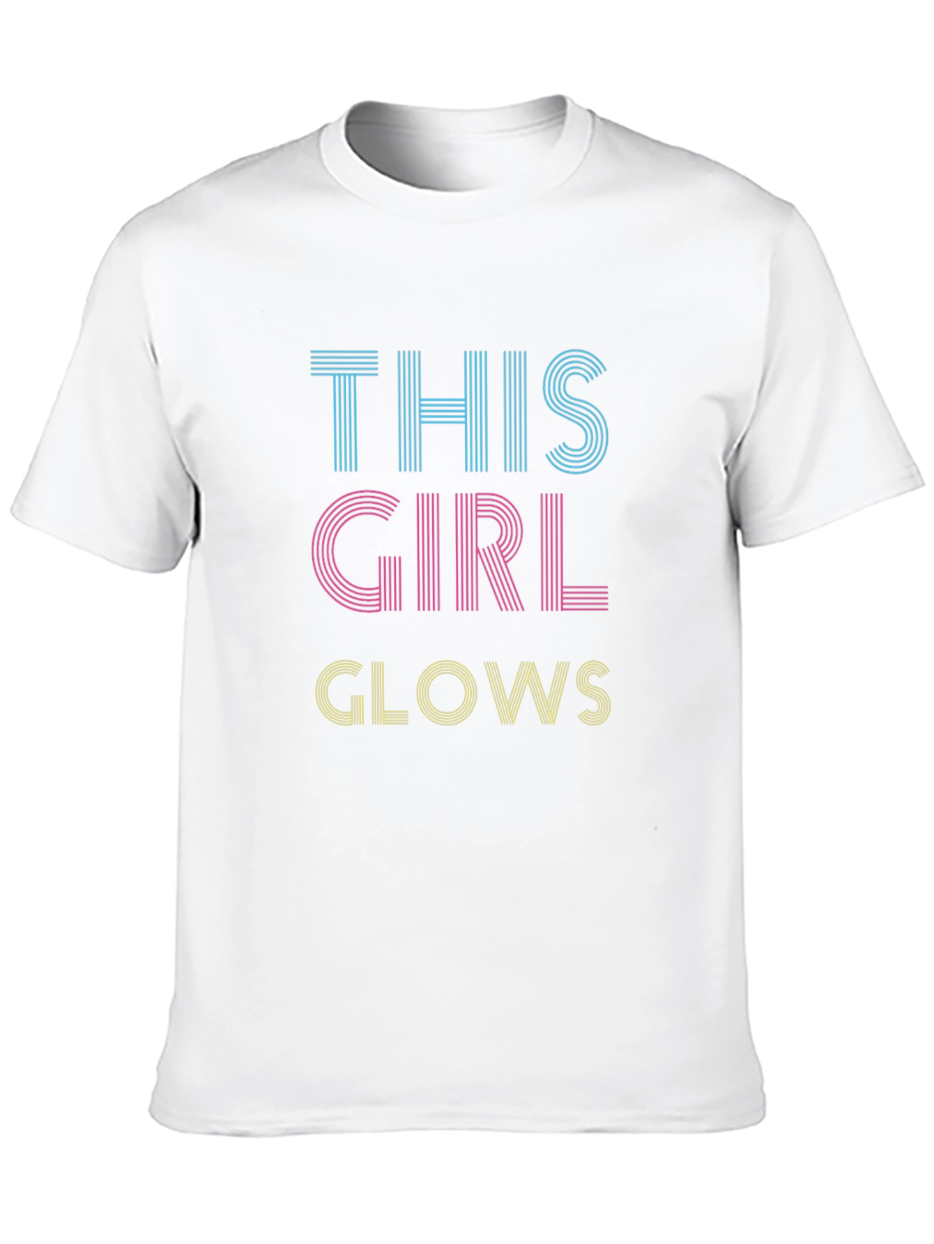 This Girl Glows Graphic Tee - Black