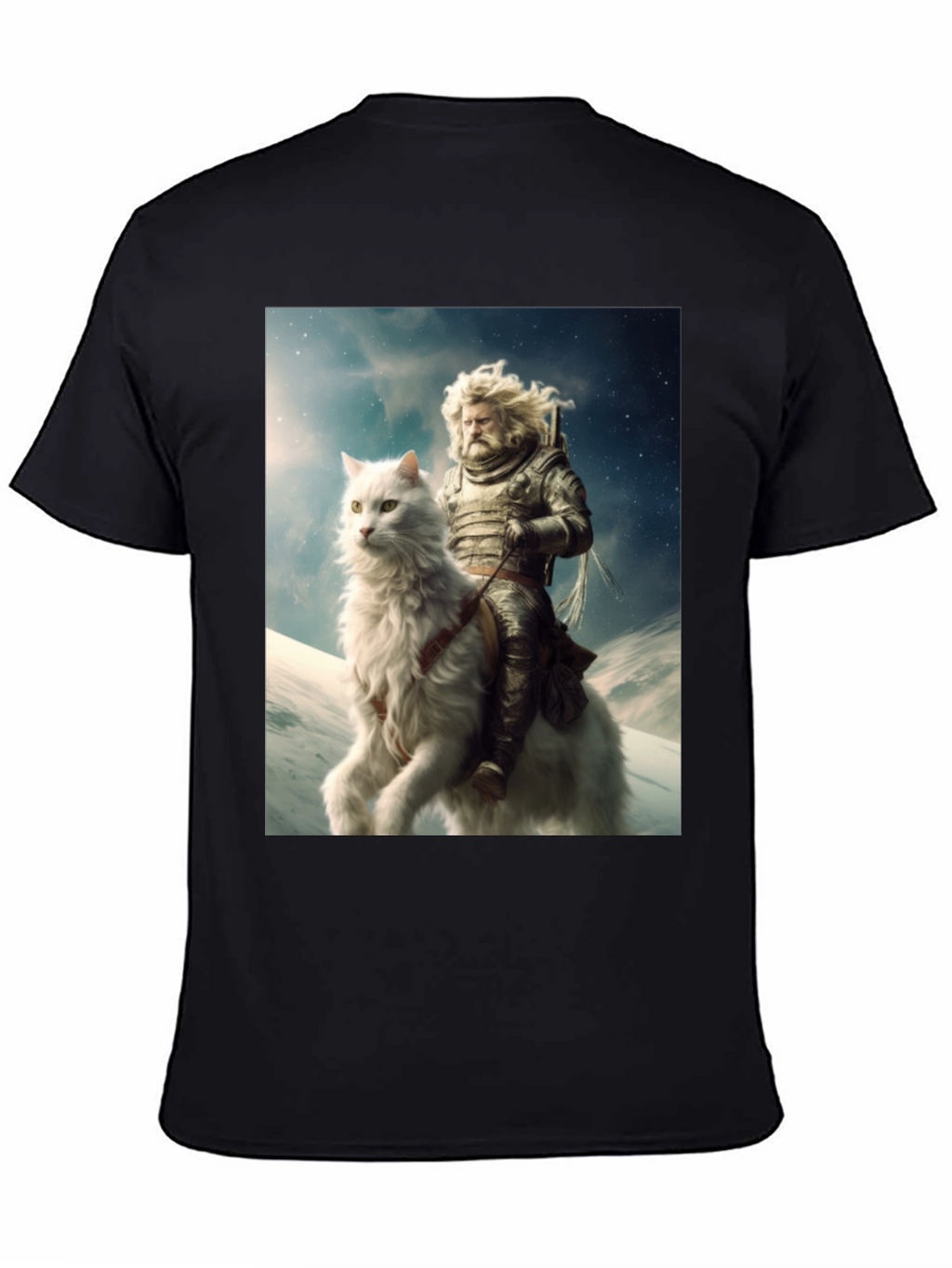 Knight Riding Cat Graphic Tee