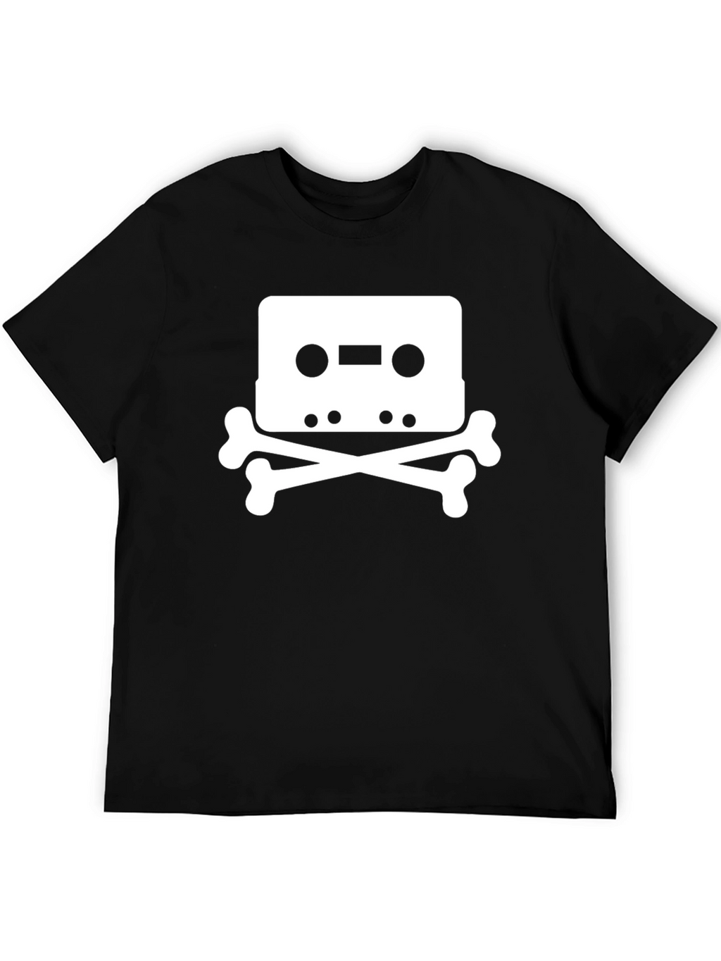 Cassette Tape Skull T-Shirt - Black Graphic Tee
