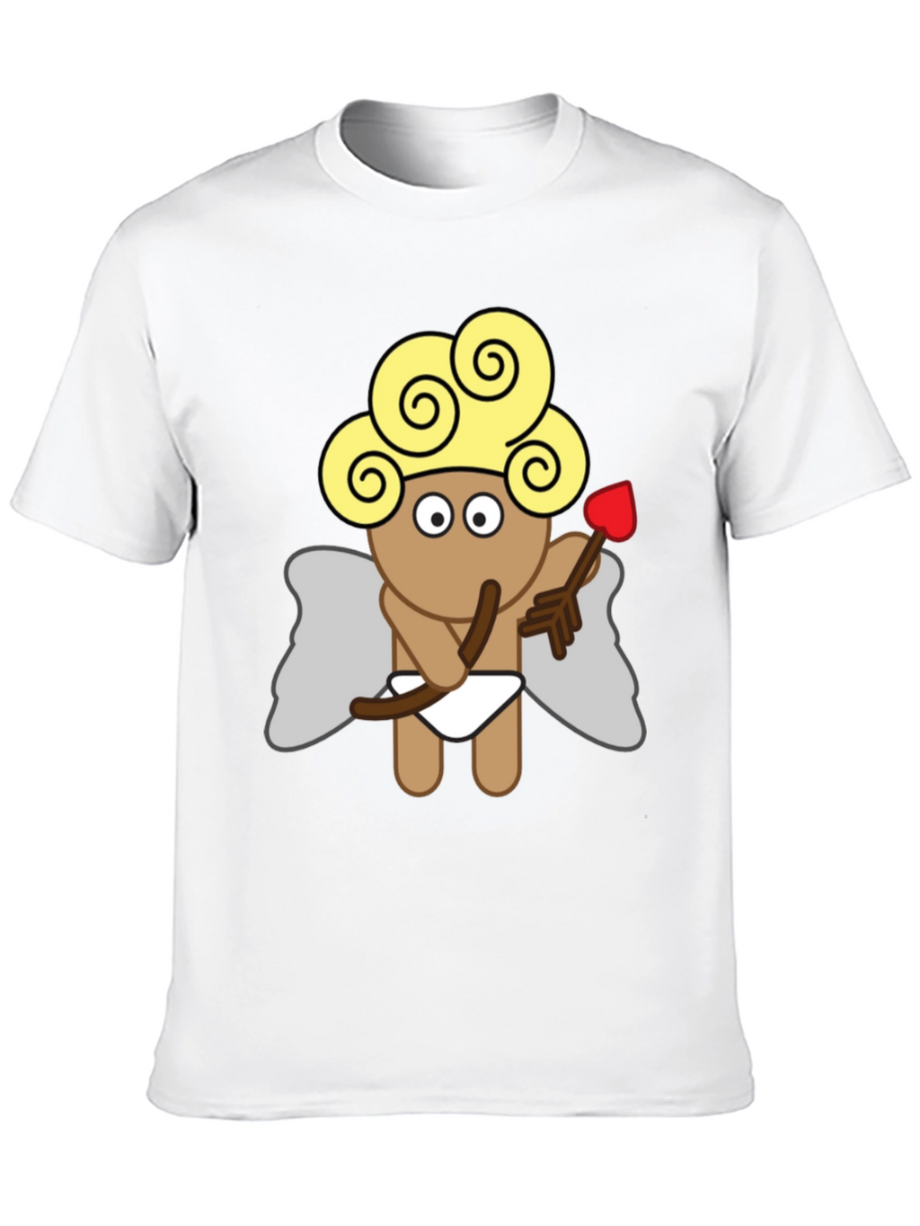 Cupid Graphic Tee - Black Cotton T-Shirt