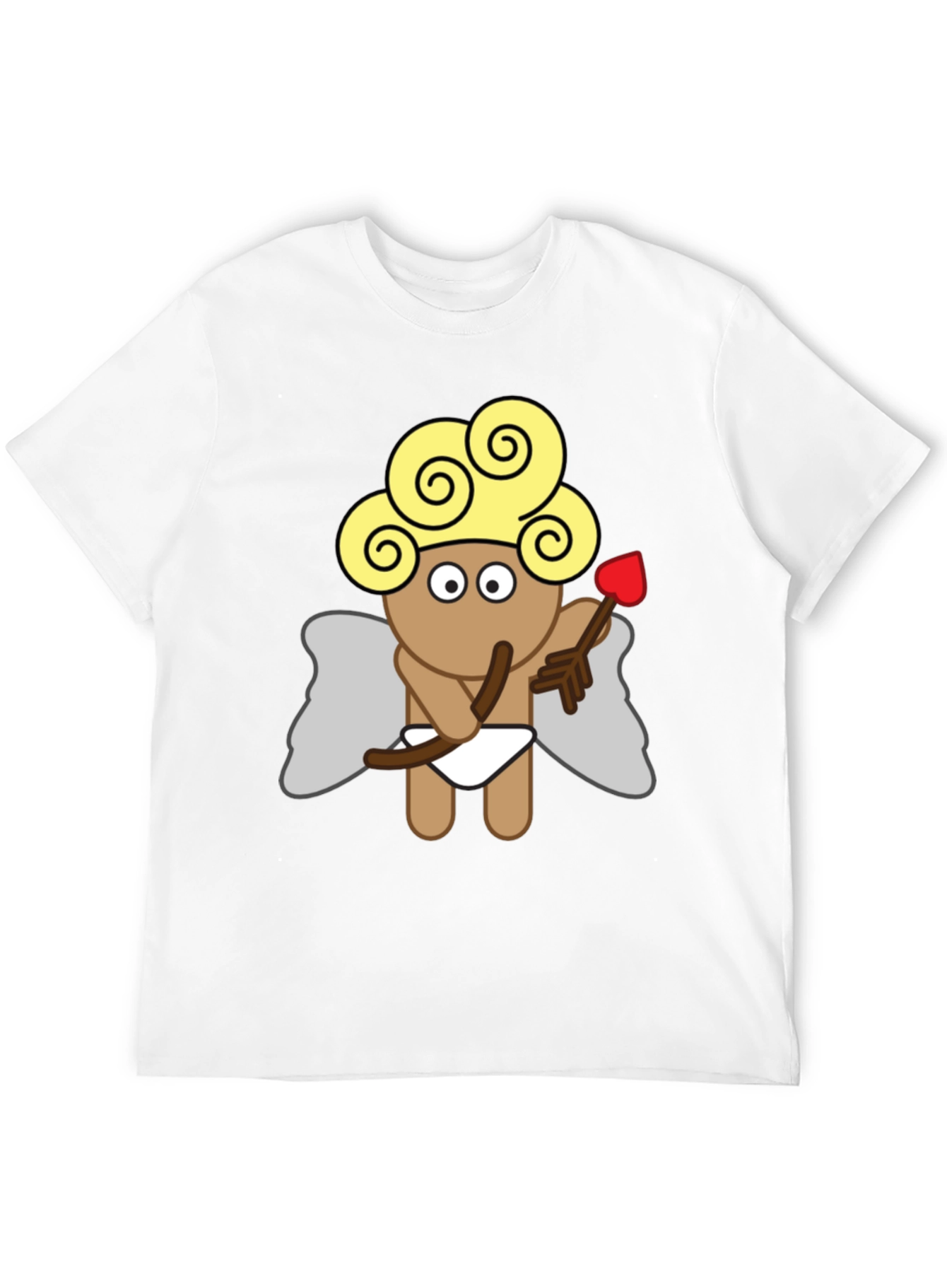 Cupid Graphic Tee - Black Cotton T-Shirt