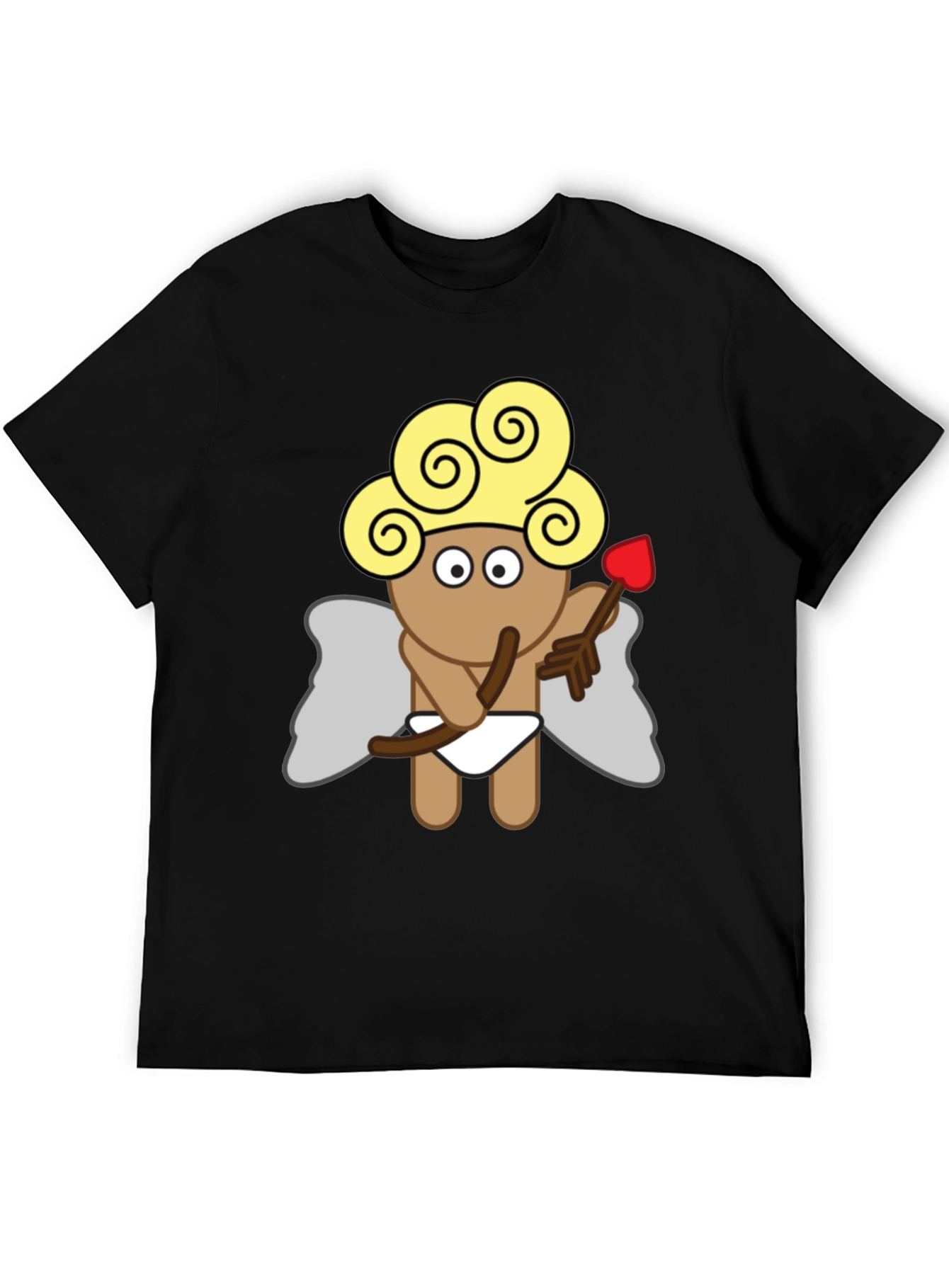 Cupid Graphic Tee - Black Cotton T-Shirt