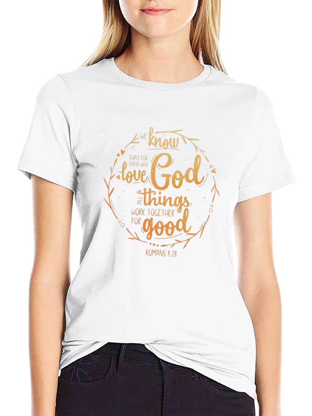 Faith-Based T-Shirt - Romans 8:28 Christian Apparel