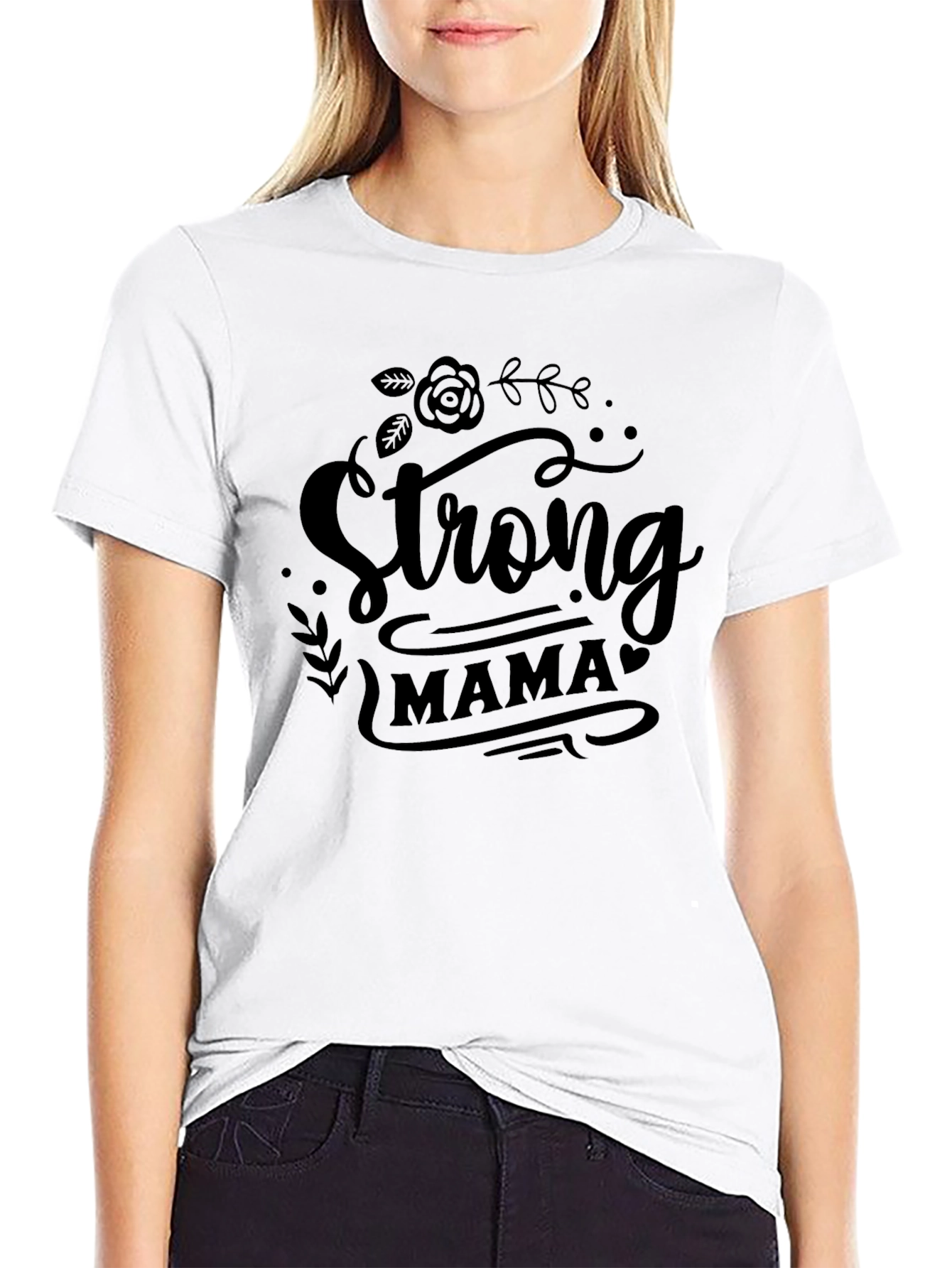 Strong Mama Black T-Shirt