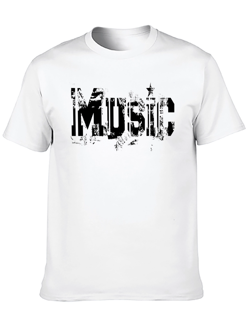 Grunge Music Graphic Tee - Black Cotton Comfort