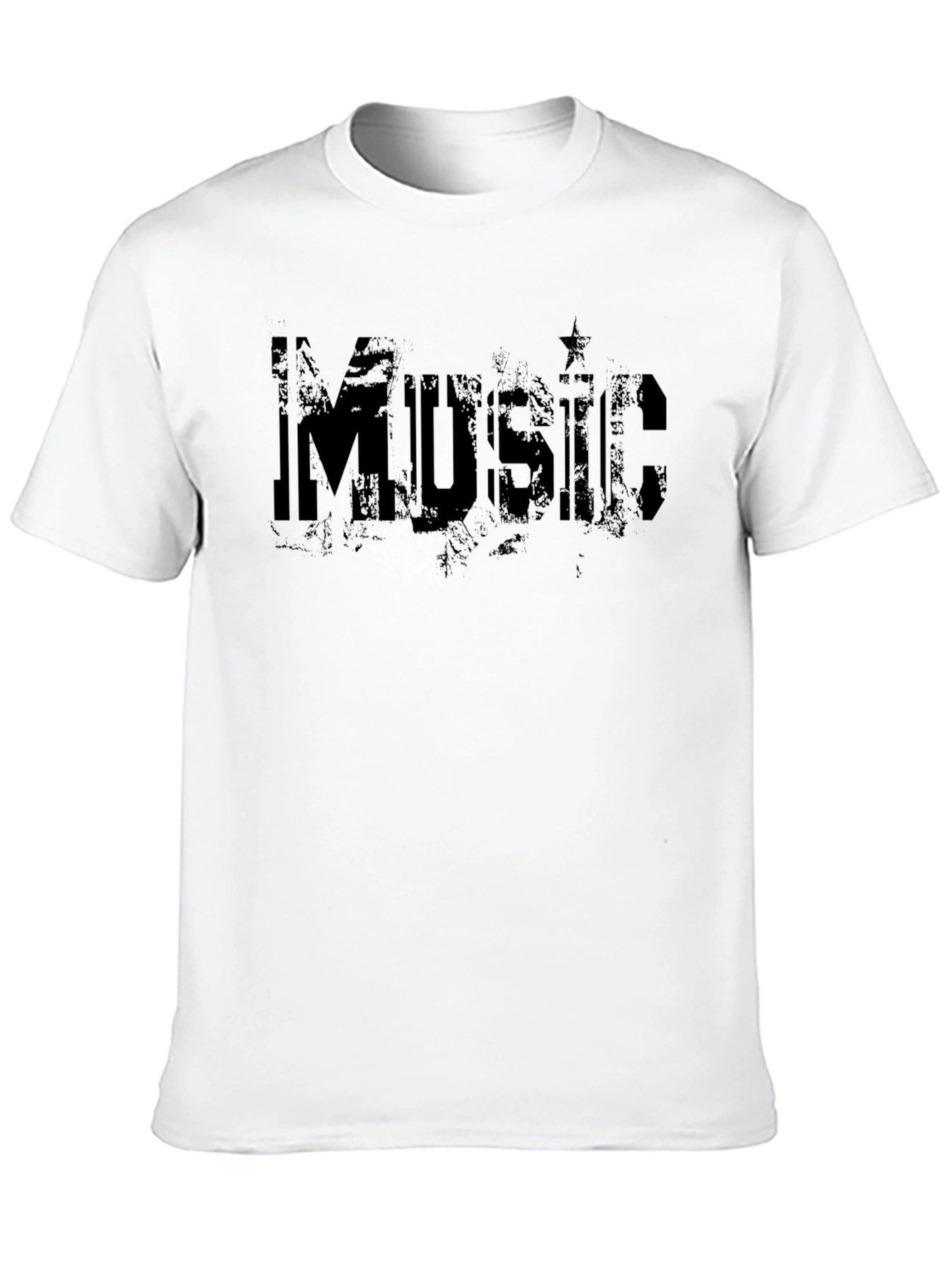 Grunge Music Graphic Tee - Black Cotton Comfort