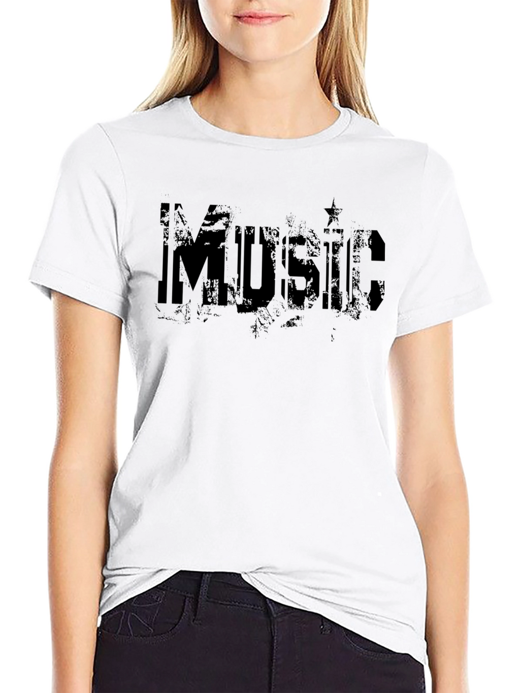 Grunge Music Graphic Tee - Black Cotton Comfort