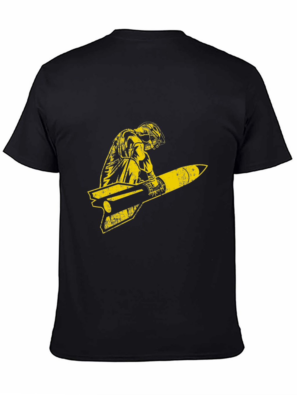 Retro Pilot Missile Ride Graphic T-Shirt