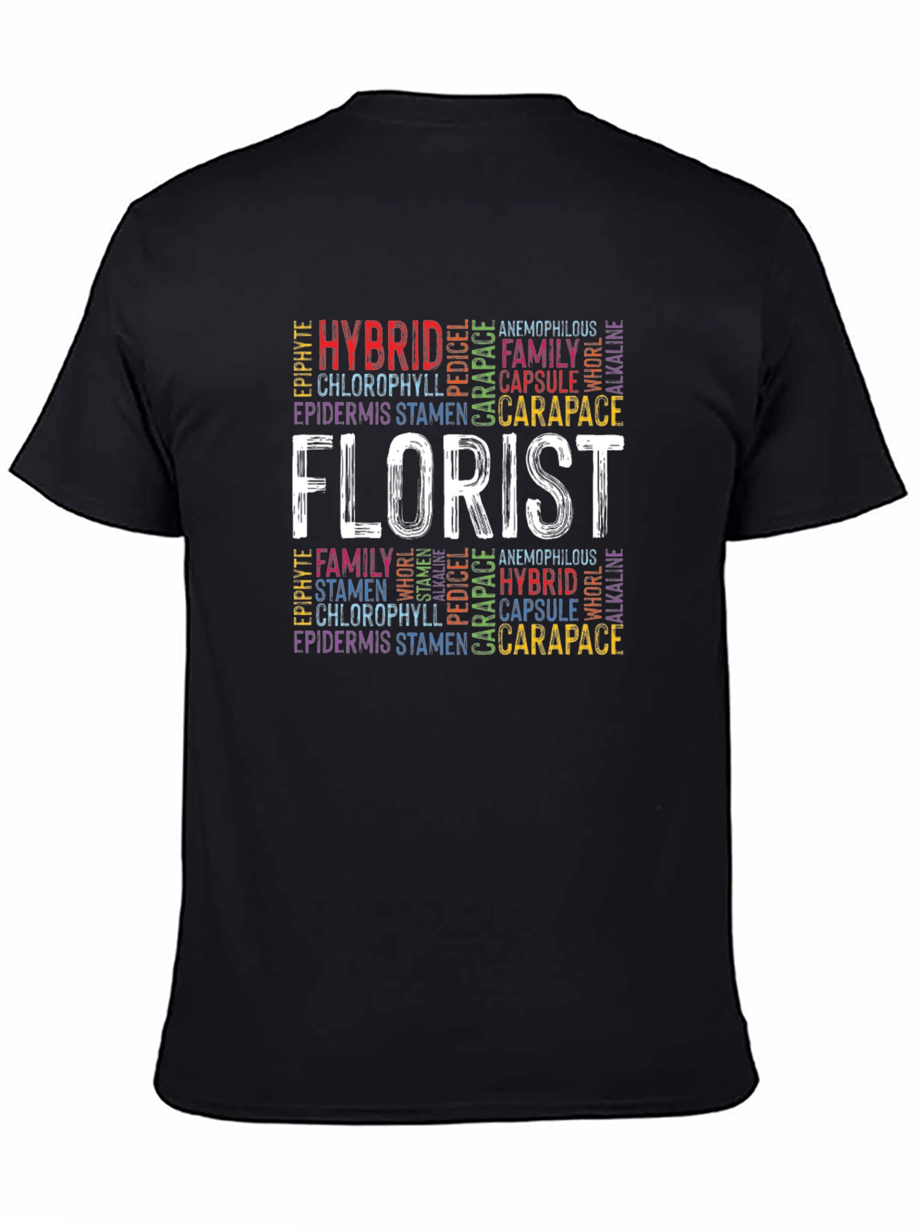 Florist Word Art Graphic T-Shirt
