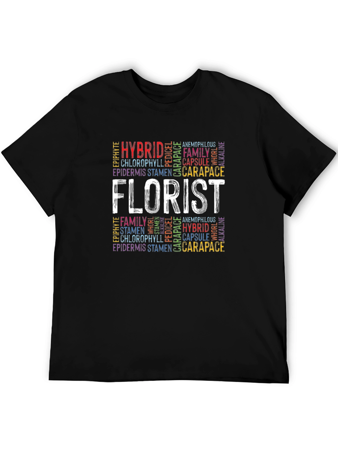 Florist Word Art Graphic T-Shirt