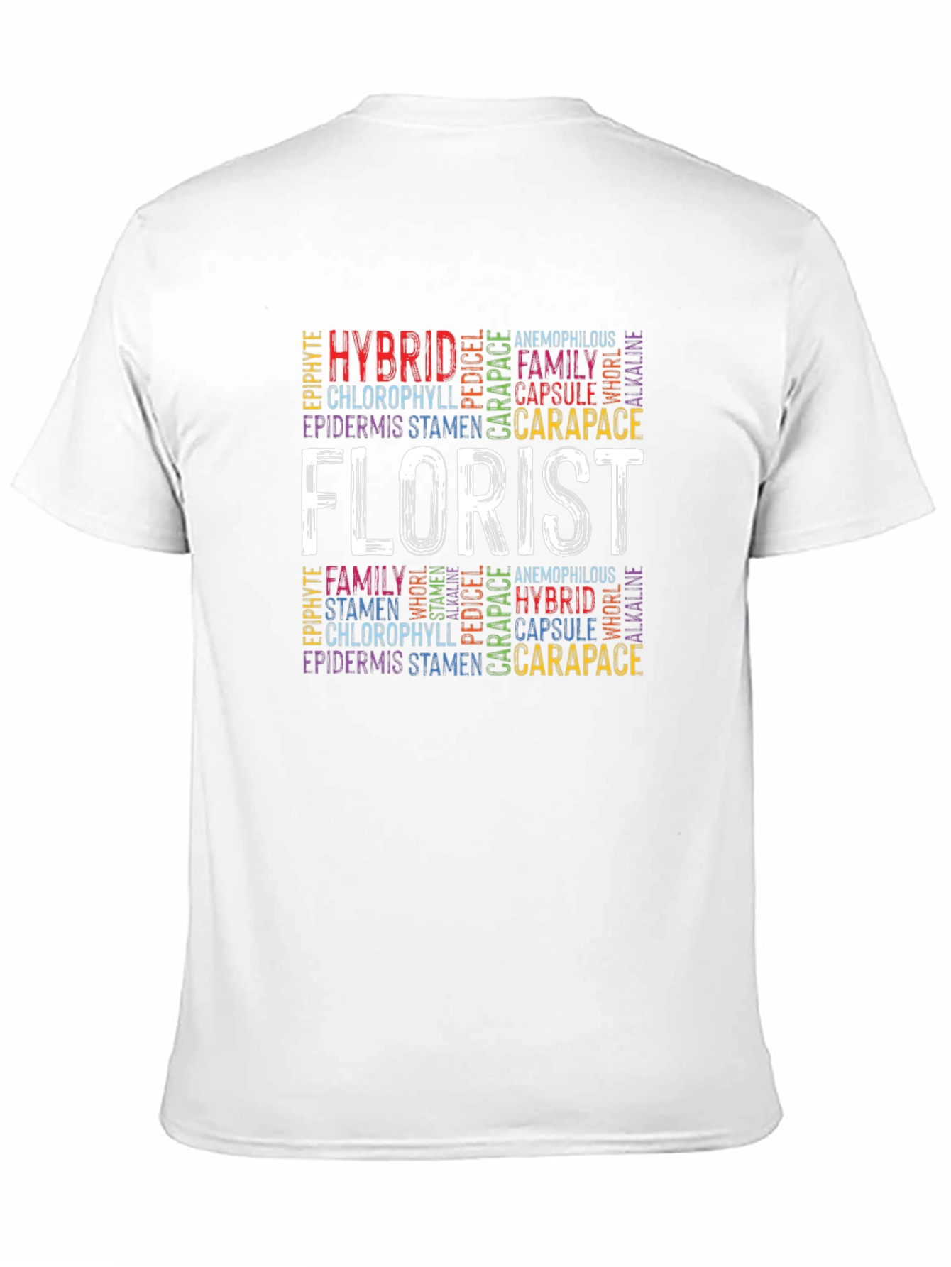 Florist Word Art Graphic T-Shirt