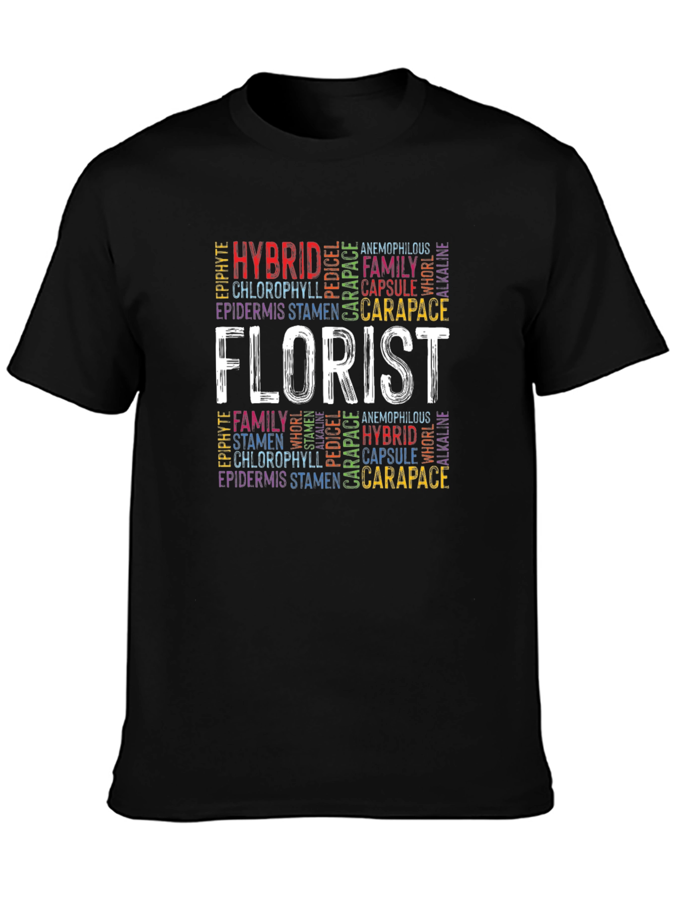 Florist Word Art Graphic T-Shirt