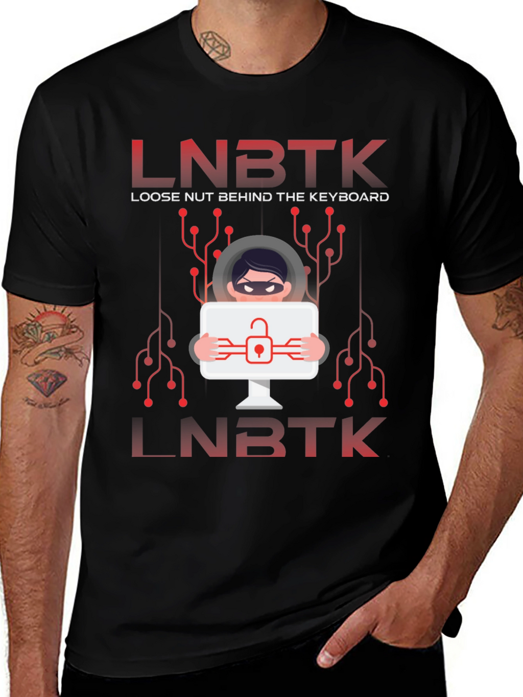 LNBKT Hacker Tee - Loose Nut Behind Keyboard