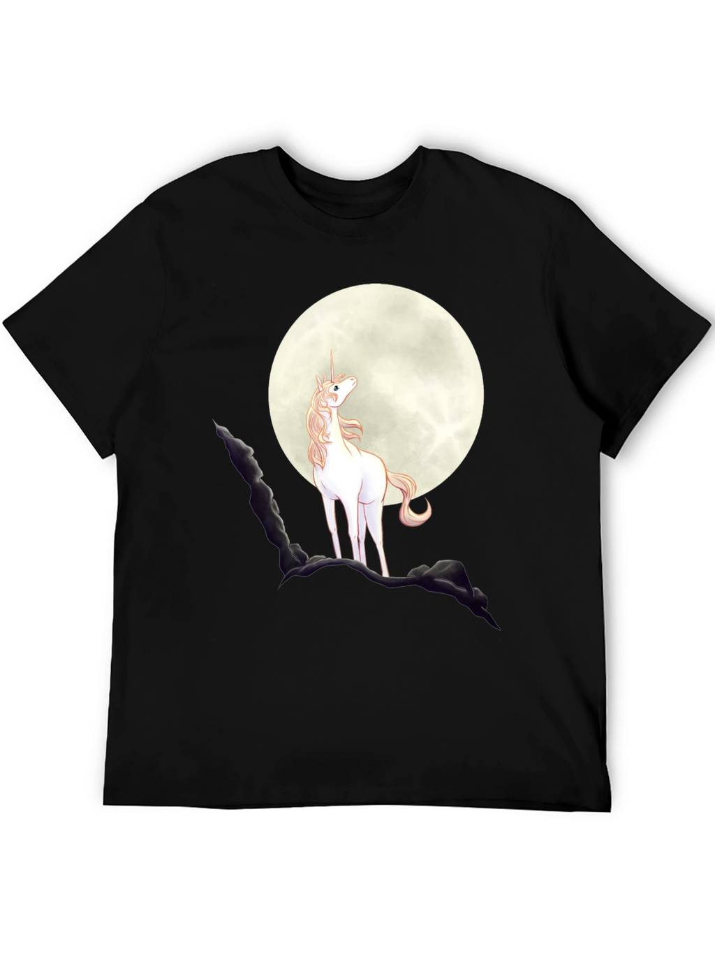 Unicorn Moon Graphic Tee - Black