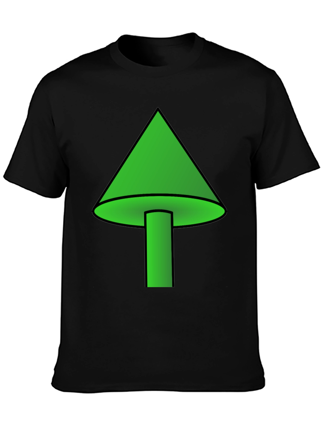 Green Mushroom Graphic T-Shirt - Casual Wear