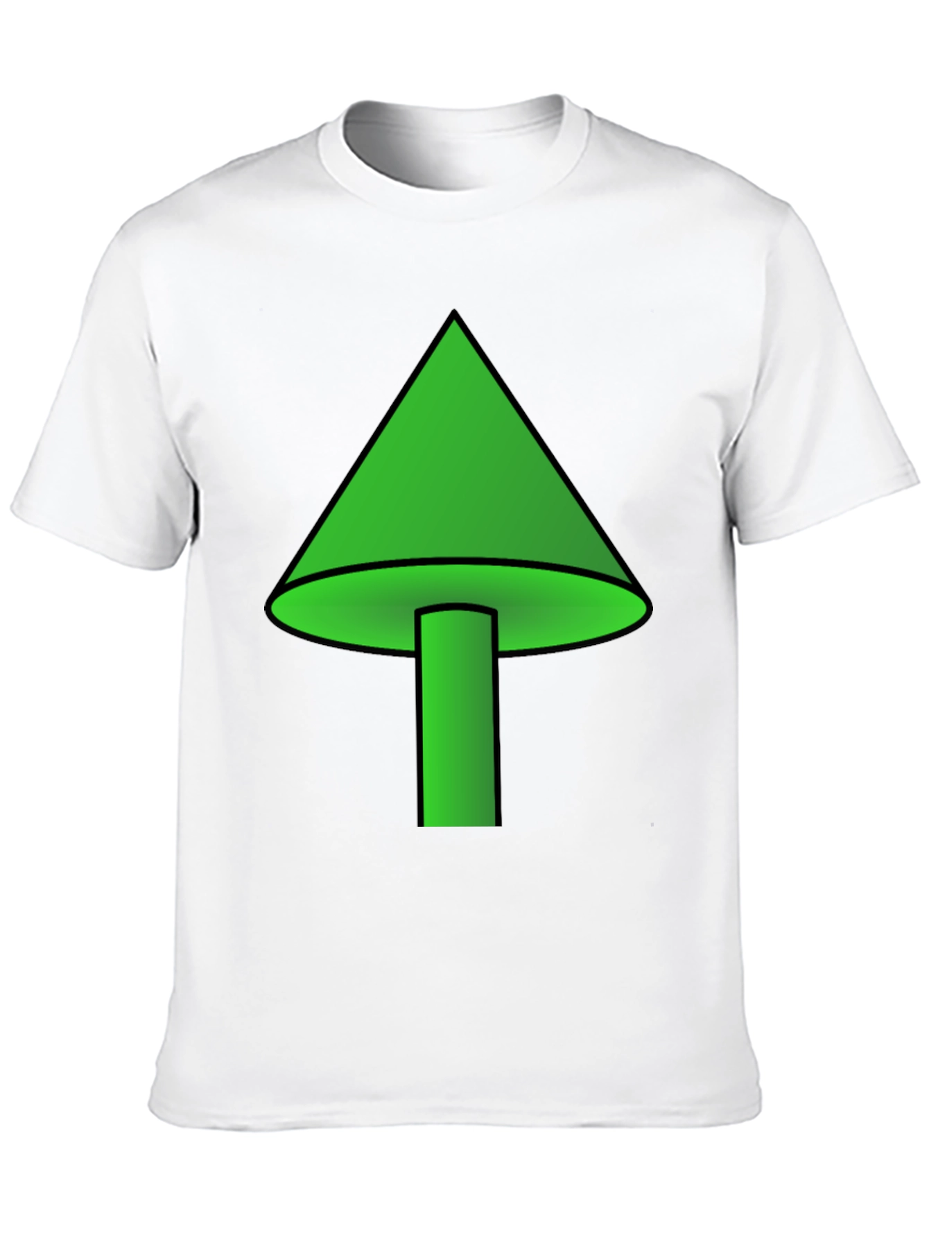 Green Mushroom Graphic T-Shirt - Casual Wear