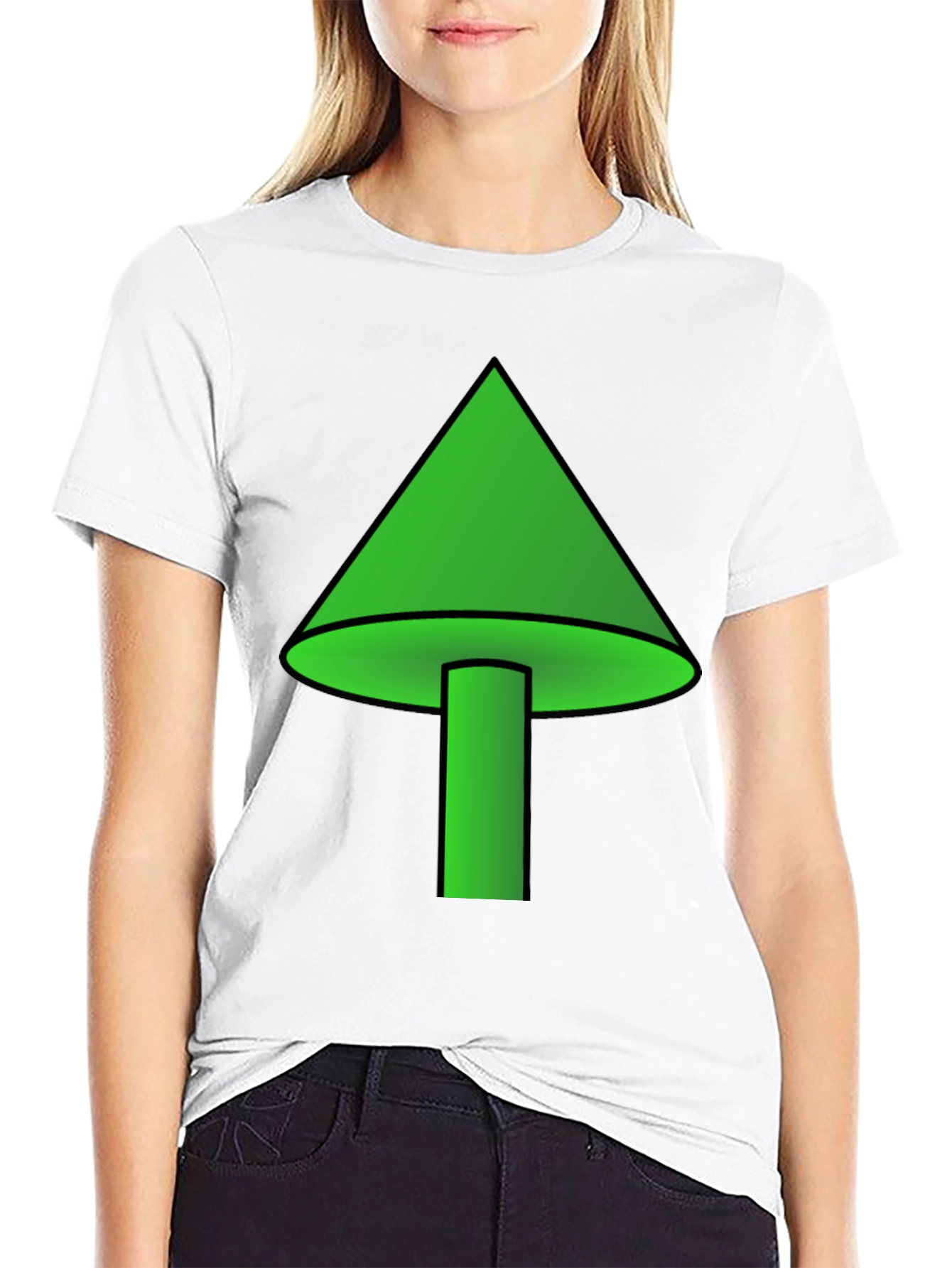 Green Mushroom Graphic T-Shirt - Casual Wear