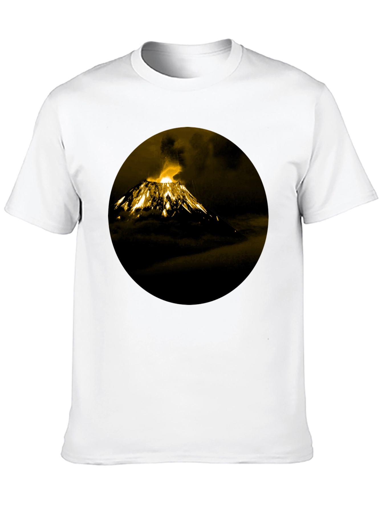Volcano Print Black T-Shirt