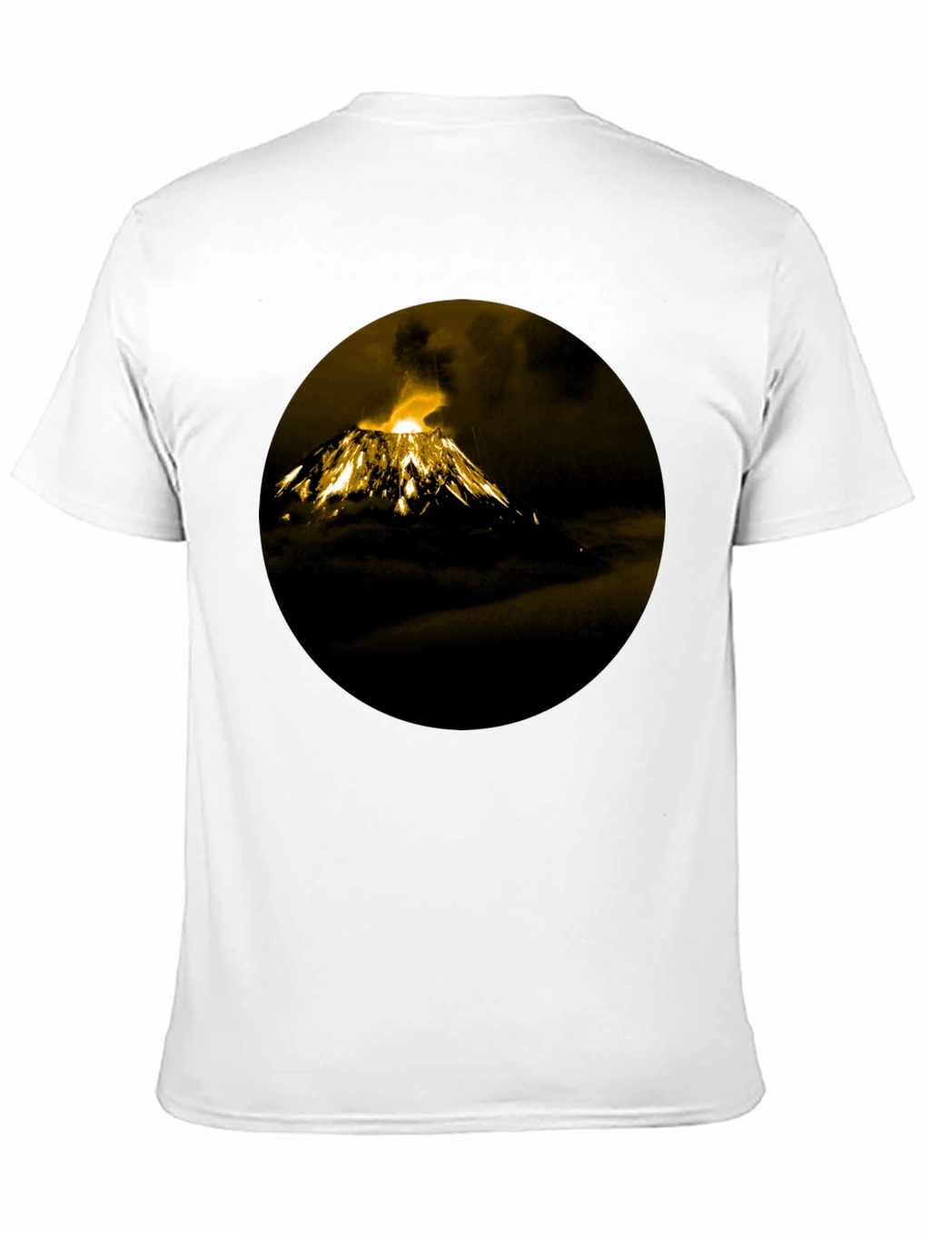 Volcano Print Black T-Shirt