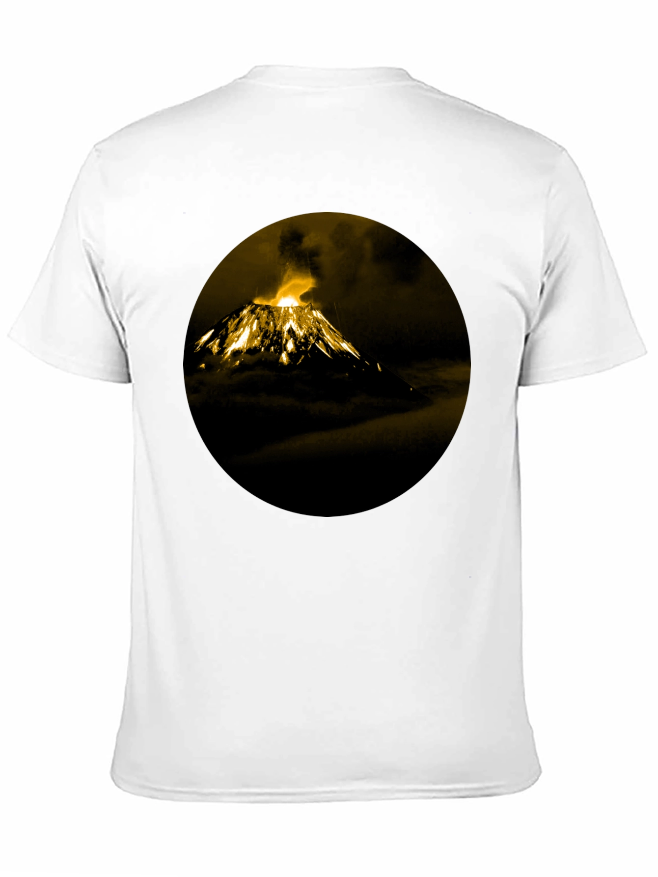 Volcano Print Black T-Shirt