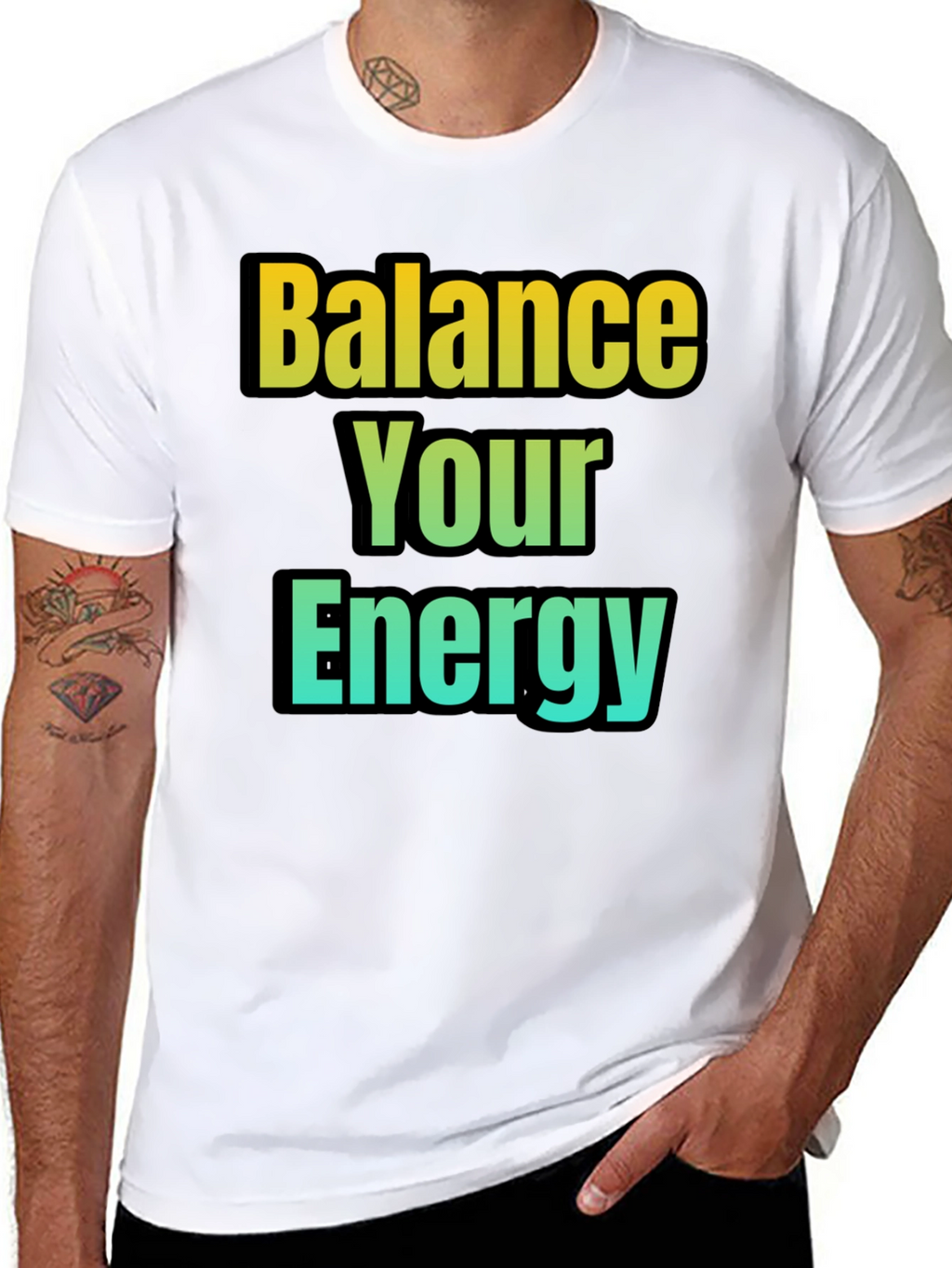Balance Your Energy T-Shirt - Gradient Design