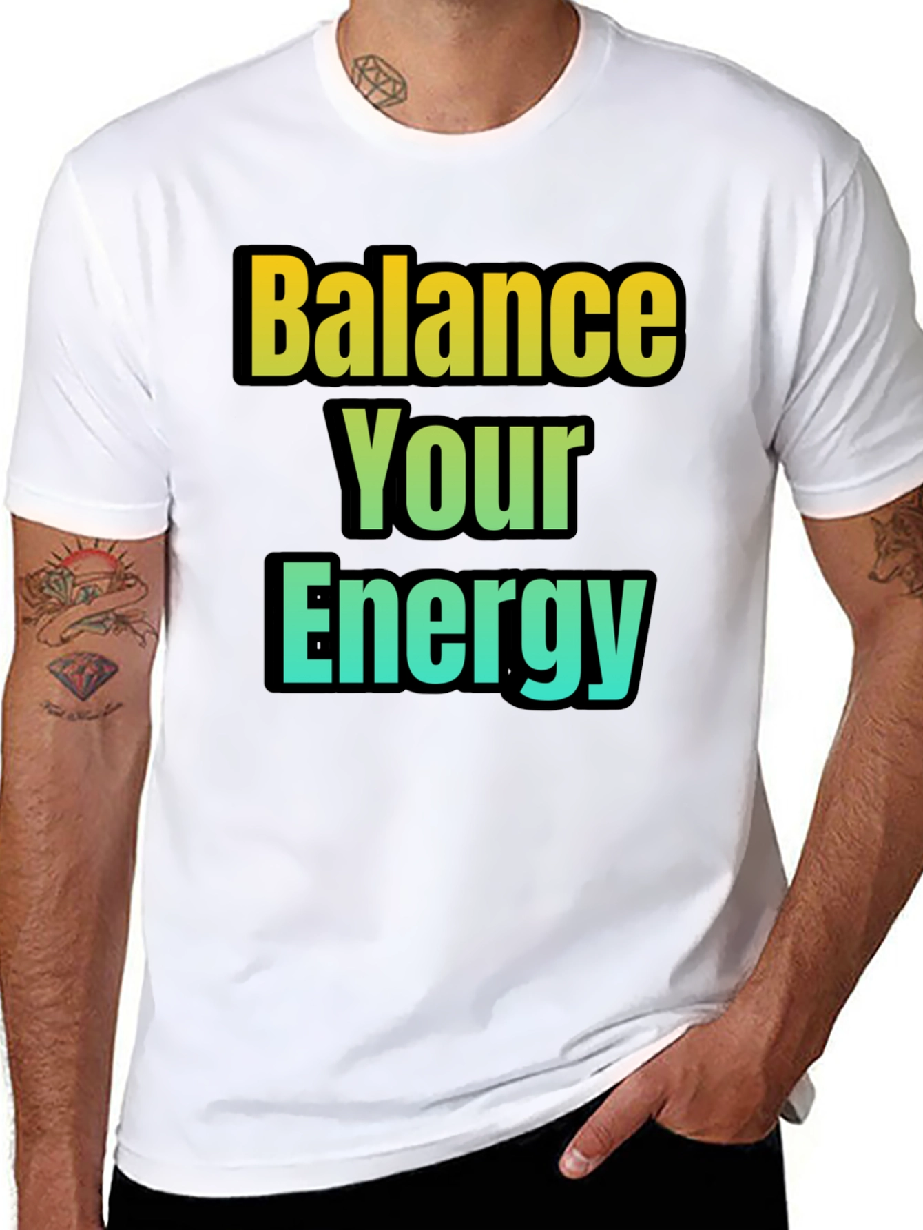 Balance Your Energy T-Shirt - Gradient Design