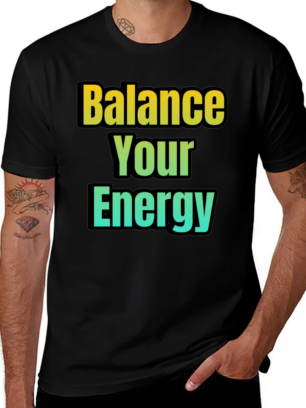 Balance Your Energy T-Shirt - Gradient Design