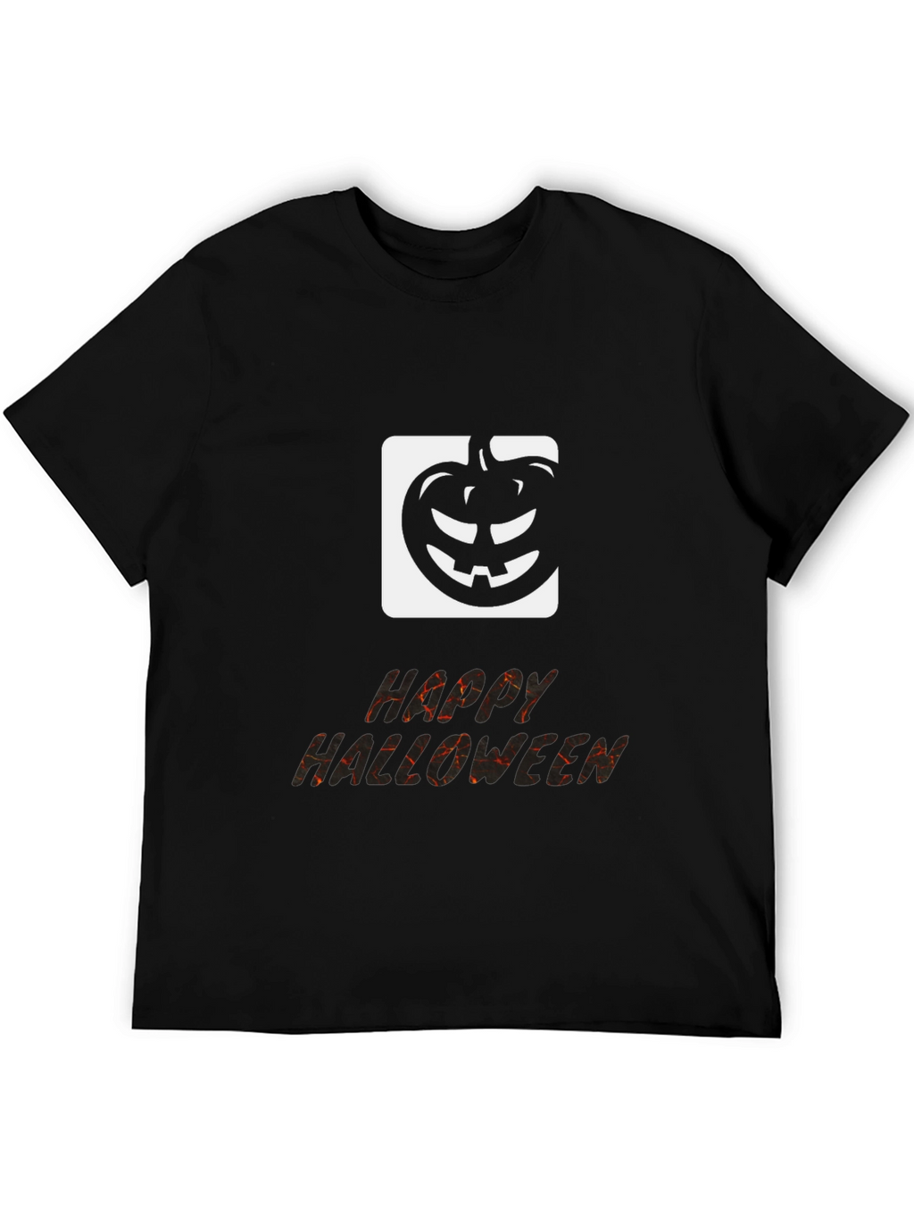 Happy Halloween Black Graphic T-Shirt