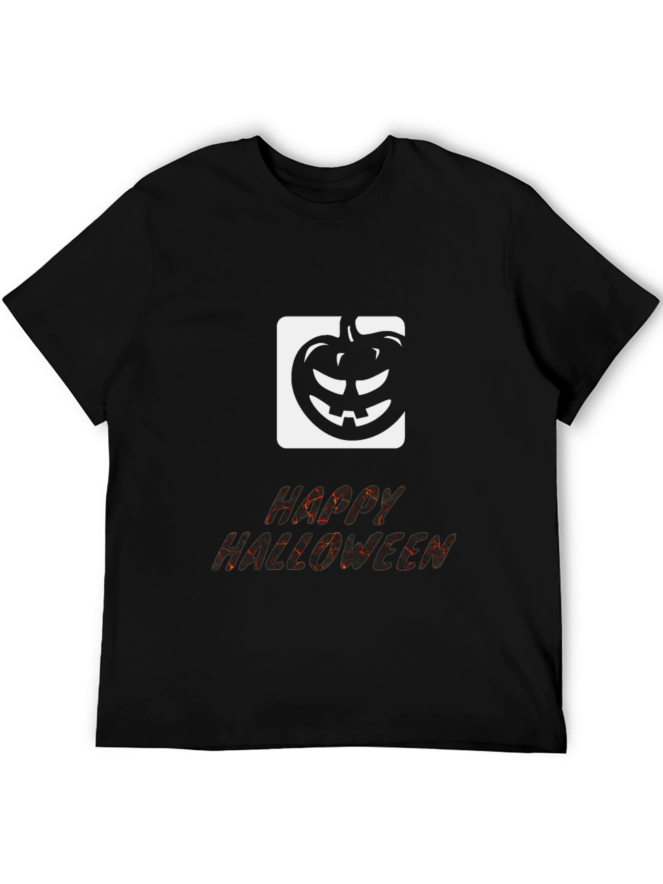 Happy Halloween Black Graphic T-Shirt