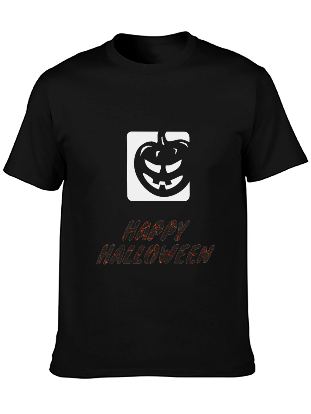 Happy Halloween Black Graphic T-Shirt