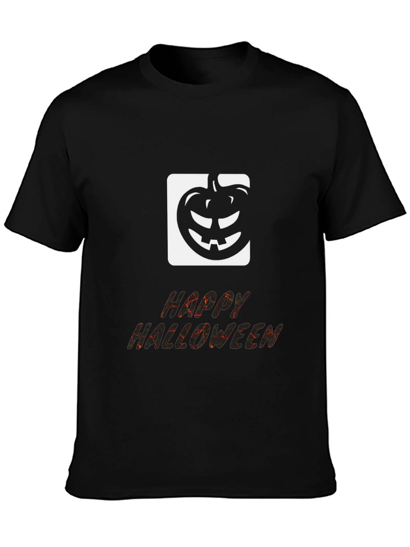 Happy Halloween Black Graphic T-Shirt