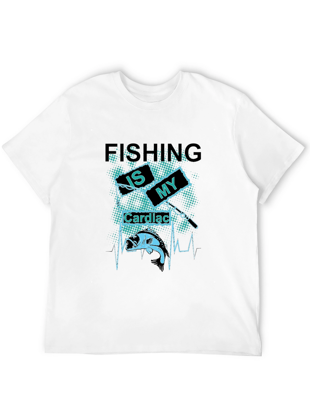 Fishing Is My Cardiac T-Shirt - Bass Fisherman Tee