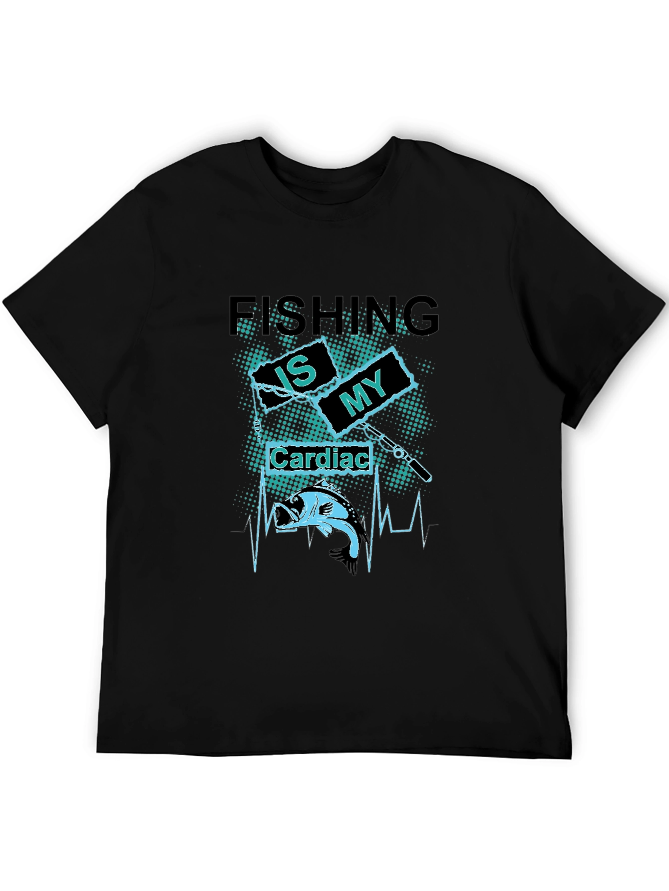 Fishing Is My Cardiac T-Shirt - Bass Fisherman Tee