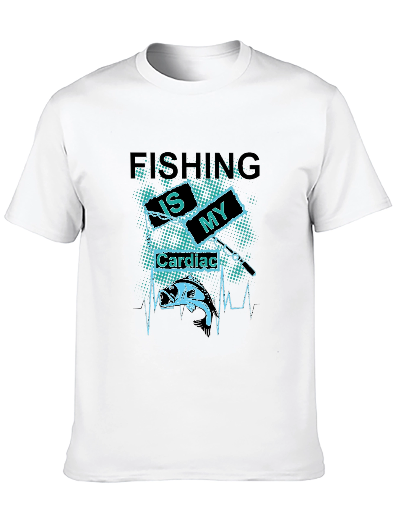 Fishing Is My Cardiac T-Shirt - Bass Fisherman Tee