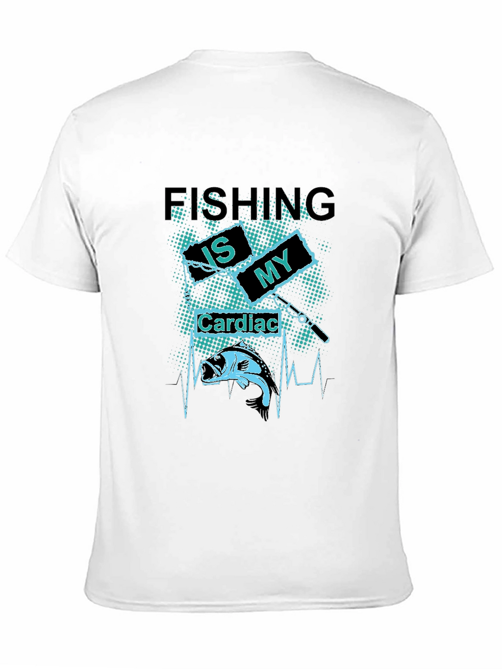 Fishing Is My Cardiac T-Shirt - Bass Fisherman Tee