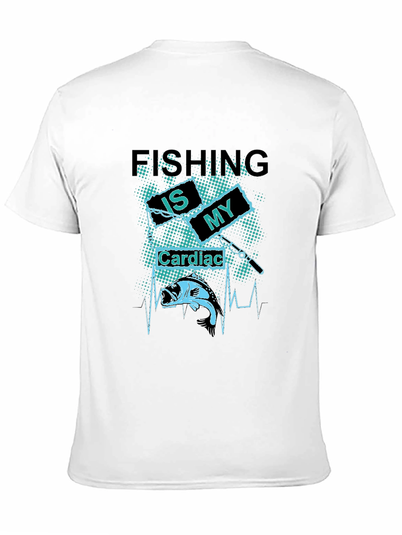 Fishing Is My Cardiac T-Shirt - Bass Fisherman Tee